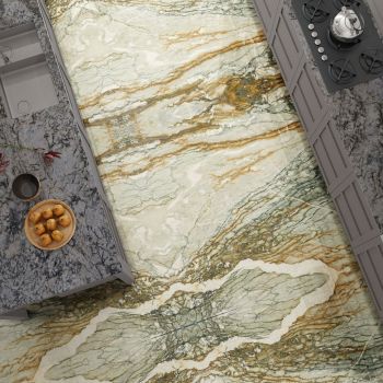GRANIT, EXOTIC GOLD, LASTRE, 2, LUSTRUIT