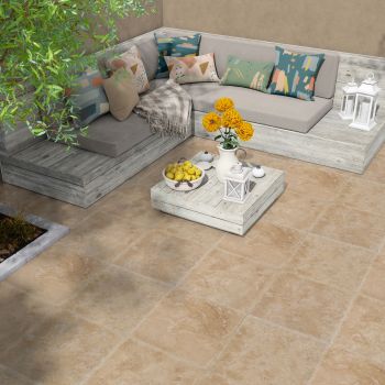 TRAVERTIN, LIGHT STANDARD C/C, PLACAJ, 40.6X40.6, 1.2, MAT + CHITUIT