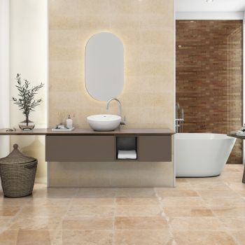 TRAVERTIN, RUSTIC C/C, PLACAJ, 45.7X30.5, 1.2, MAT + CHITUIT