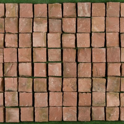 SANDSTONE, AGRA RED, PLACAJ, 10X10, 3, NATURAL