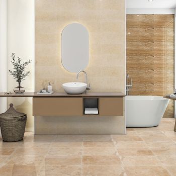 TRAVERTIN, RUSTIC C/C, PLACAJ, 45.7X30.5, 1.2, MAT + CHITUIT