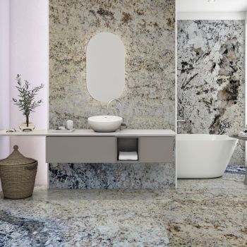 GRANIT, WHITE GALAXY, LASTRE, 3, LUSTRUIT
