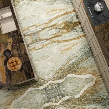 GRANIT, GOLDEN FLAME, LASTRE, 2, LUSTRUIT