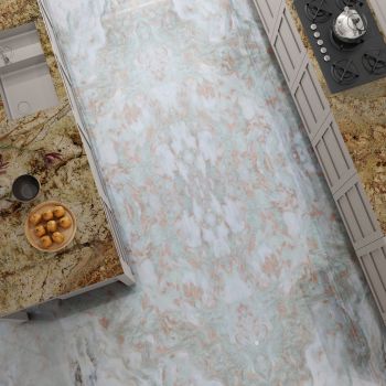 MARMURA, MISTY WHITE, LASTRE, 2, LUSTRUIT